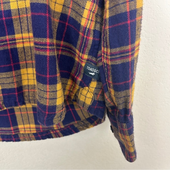 TOAD&CO.  Men’s Plaid button down shirt long sleeve size L - Picture 3 of 9